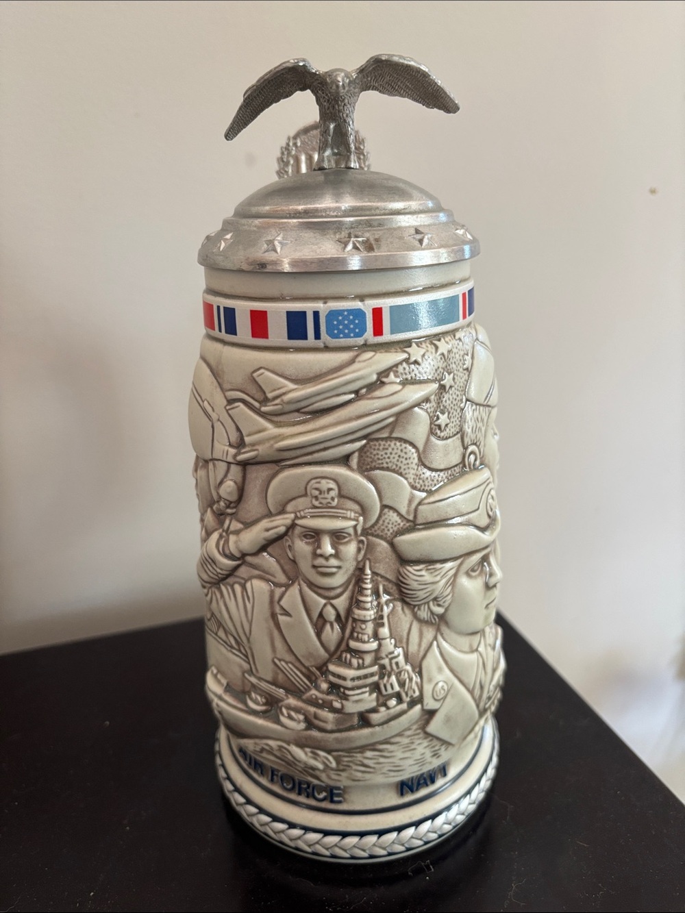 Avon Tribute to the American Armed Forces Stein - 1990